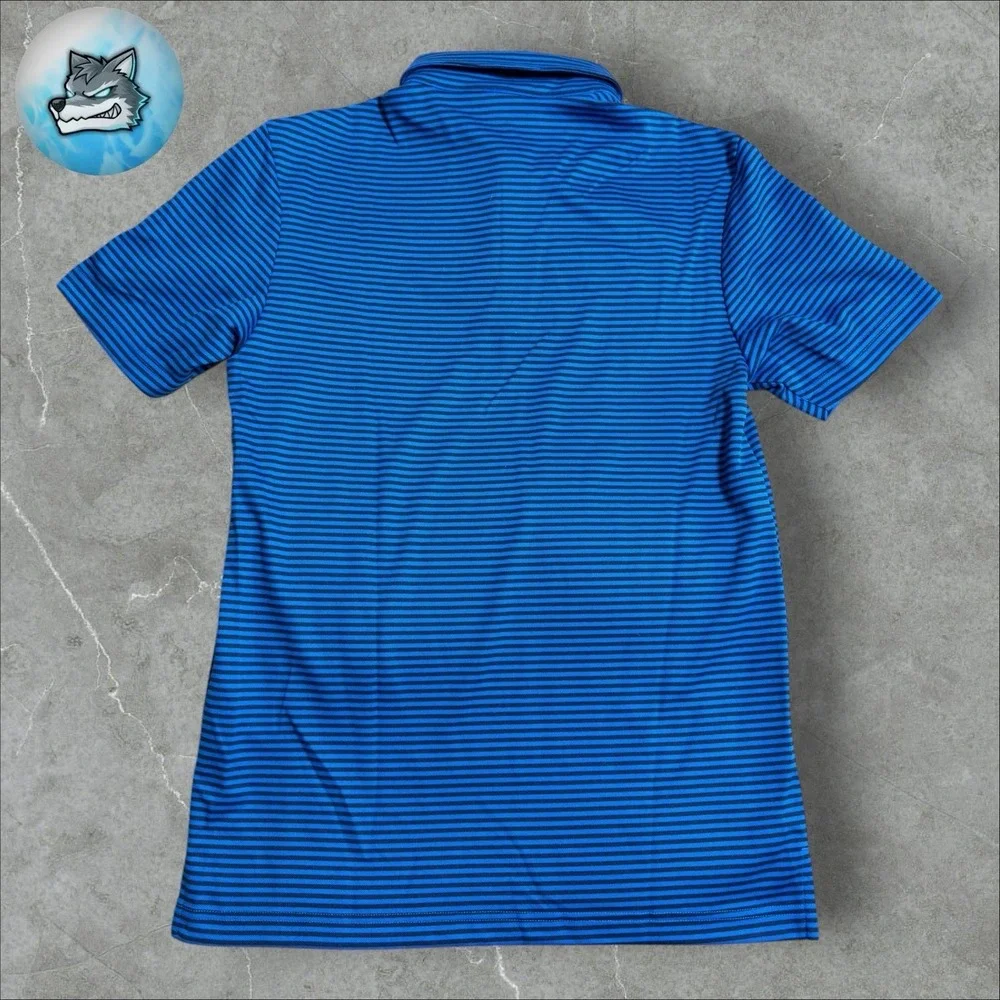 adidas Originals Trefoil Striped Pique Polo Shirt Men's S Bluebird/Indigo JY9097